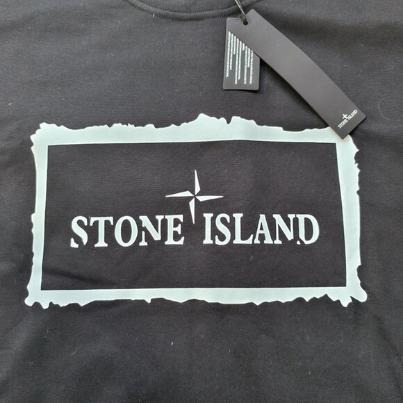 Stone Island Black Printed Short-Sleeve T-Shirt - Picture 3 of 7